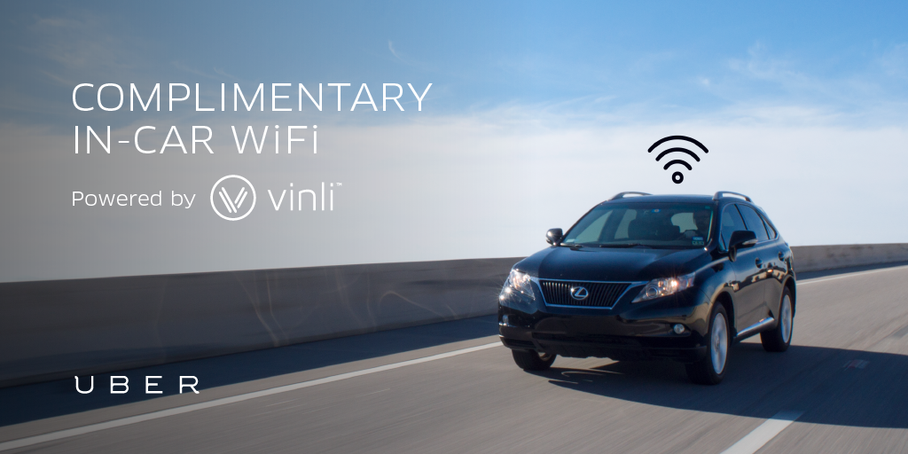 uber vinli complimentary in-car wifi